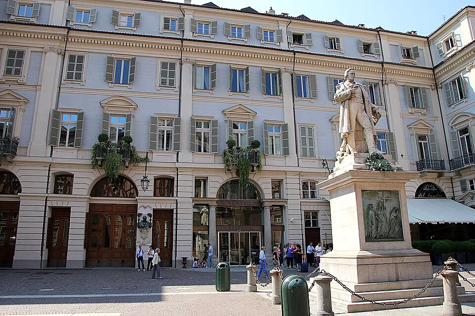 Piazza Carignano, Turin — entrance of the Carignano Theatre