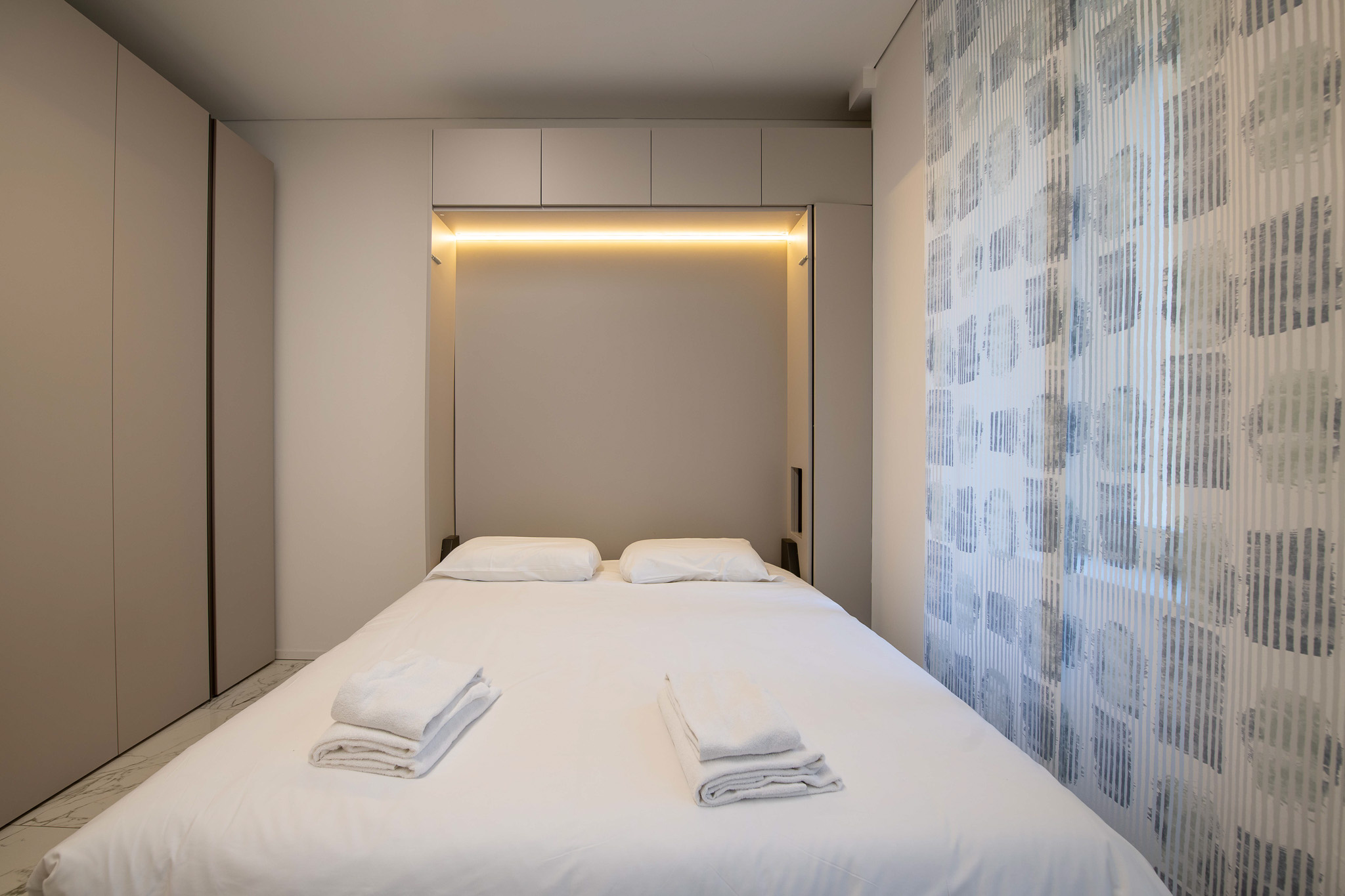 Second bedroom, front view of the bed